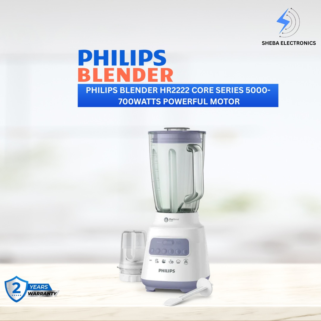 Philips Blender HR2222 Core Series 5000 – ProBlend Crush Technology, 700W Powerful Motor