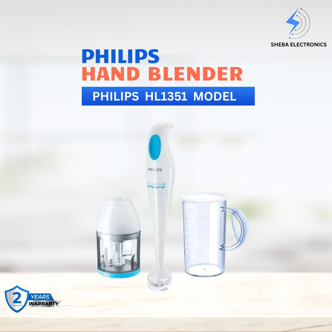 Philips HR1351/90 Hand Blender with Chopper 250 Watts-White