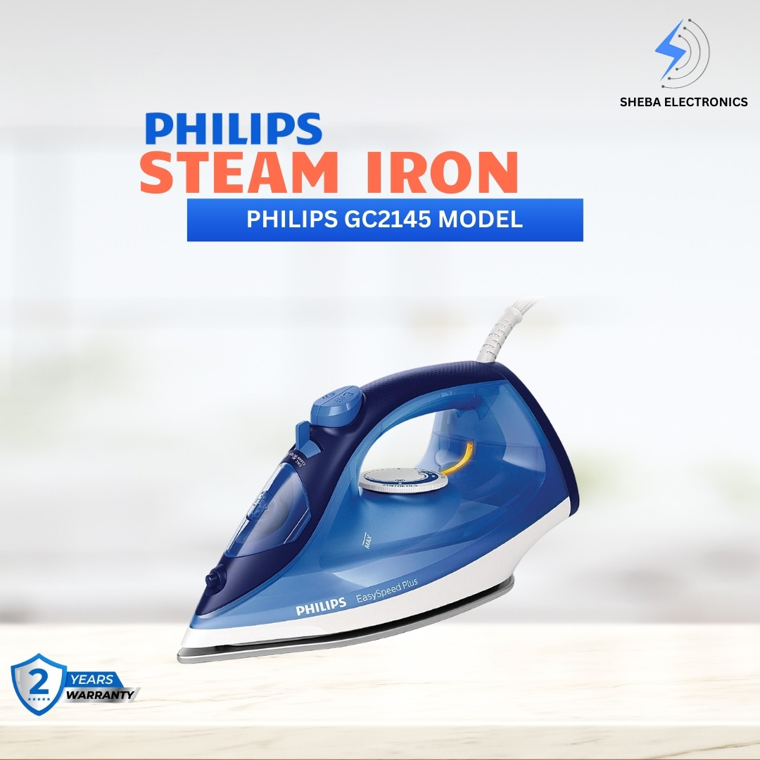 Philips GC2145/20 Easy-Speed Steam iron Ceramic soleplate 2200W Blue
