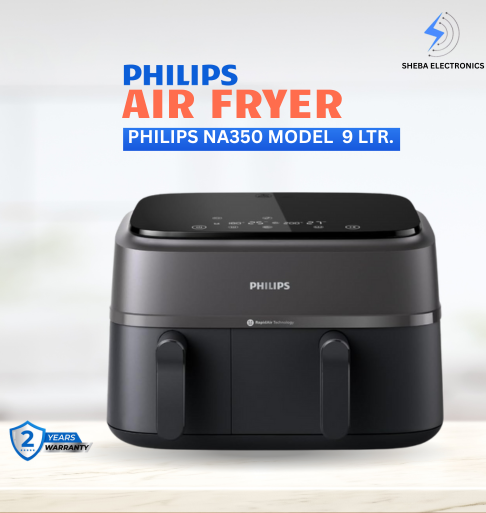 Philips Airfryer NA350/00 – Dual Drawer, 9.5 Qt (9L) Capacity