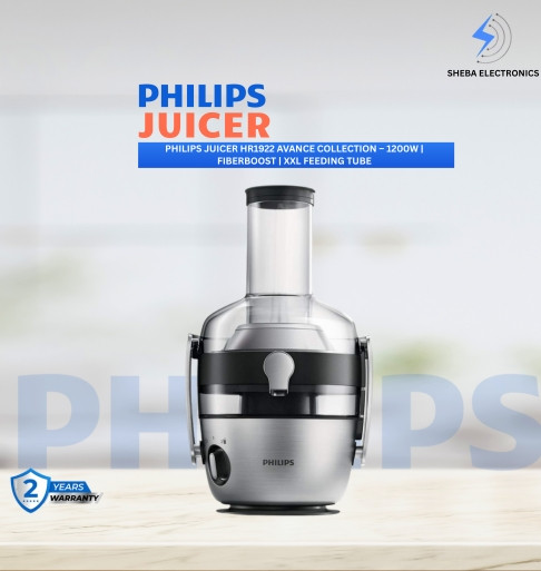 Philips Juicer HR1922 Avance Collection – 1200W | FiberBoost | XXL Feeding Tube