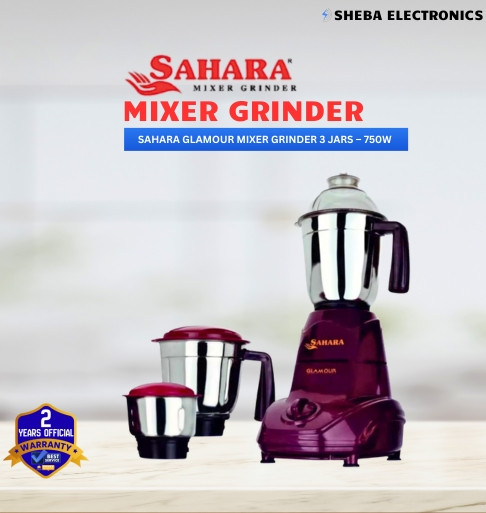 Sahara Glamour Mixer Grinder 3 Jars – 750W