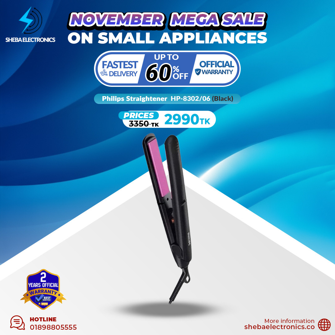 Philips Essential Selfie Straightener | HP-8302\06 (Black)